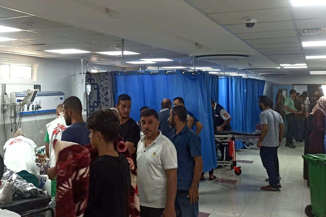 View inside Al-Shifa Hospital in Gaza