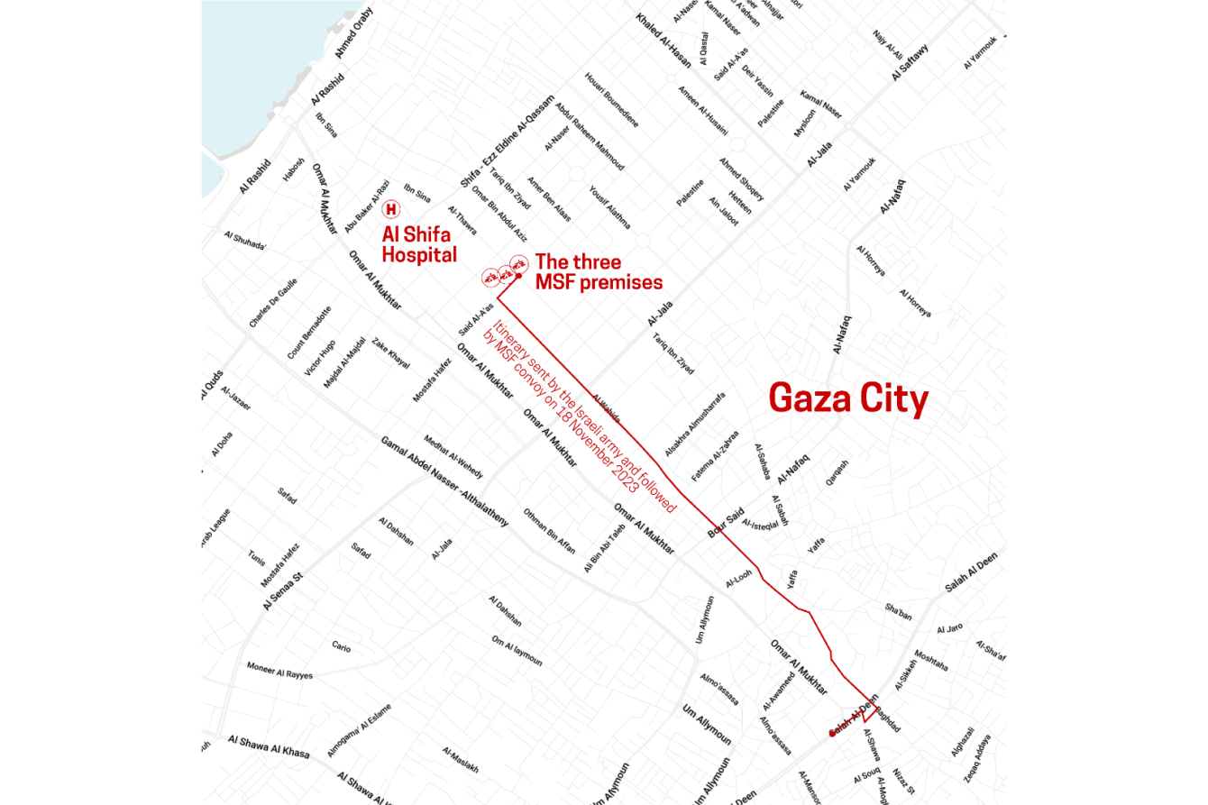 Map of Gaza City 