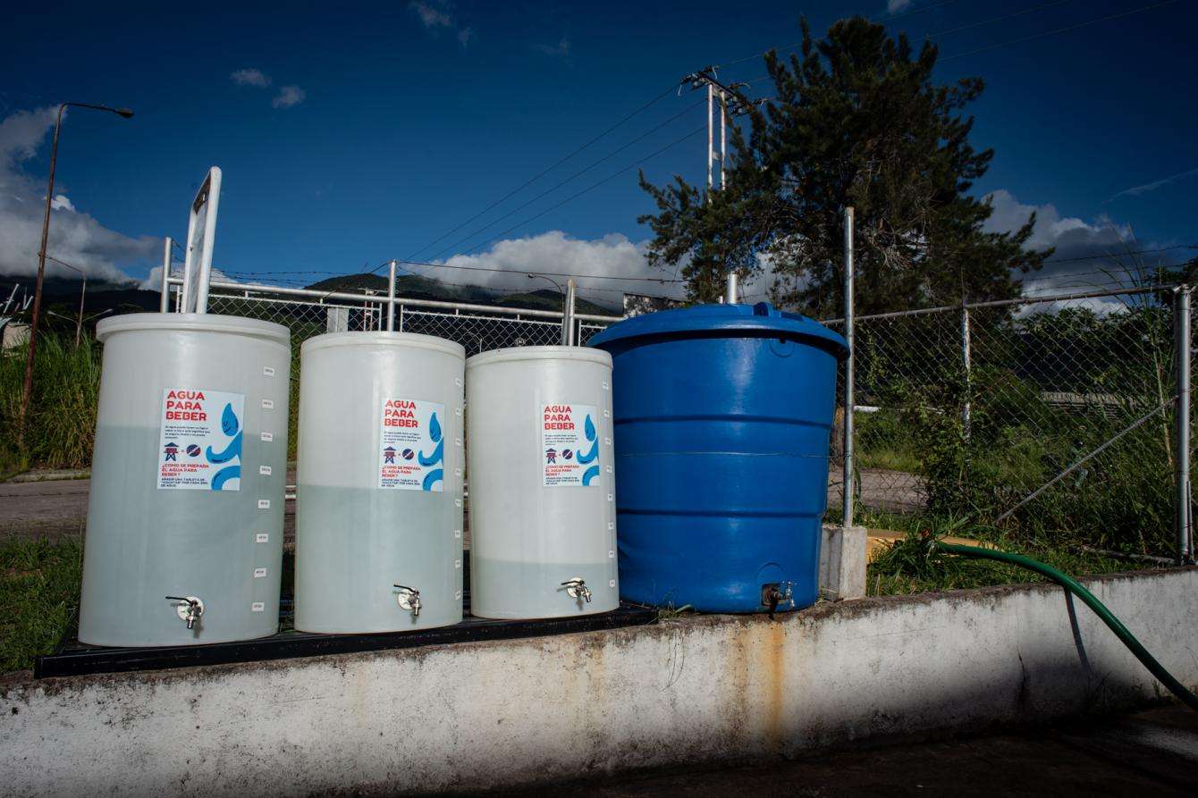 water treatment center at quarantine center in Venezuela