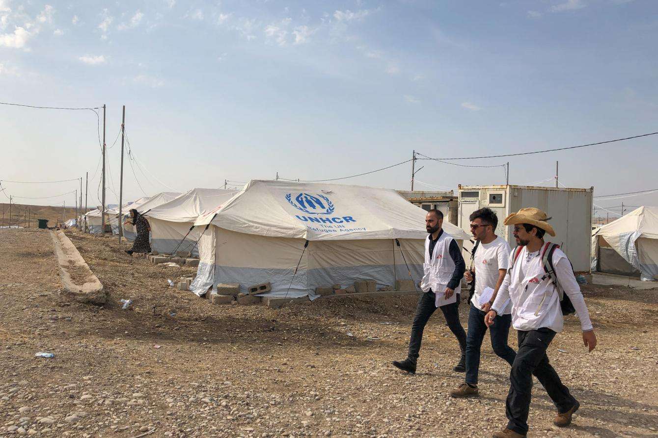 MSF team members provide mental health care to Syrian Kurdish refugees in Bardarash camp, Iraq.